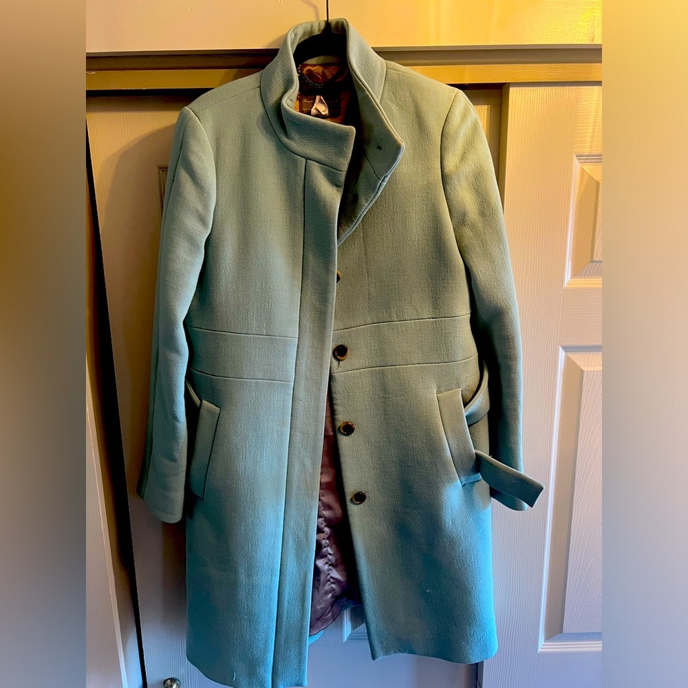 Vintage Jcrew wool coat - Mint green - Size 12